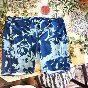 TORRID Active Floral Blue and Green Athletic Shorts Size 5